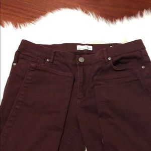 Loft modern skinny maroon jeans  - 31/12